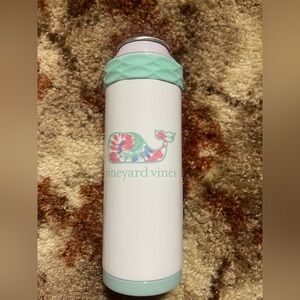 Vineyard Vines White and Mint Corkcicle Slim Tumbler